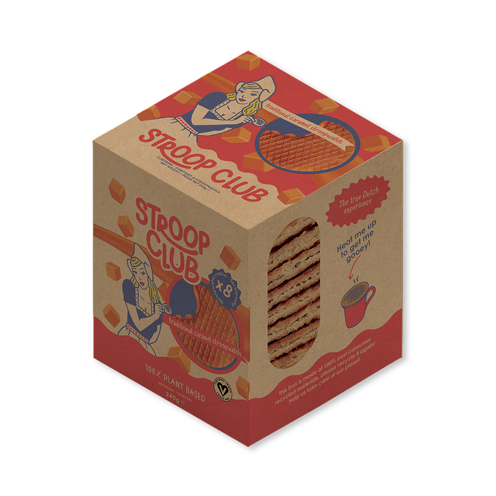 Plant Based and Organic Stroopwafels 8-pack - Tradtional Caramel