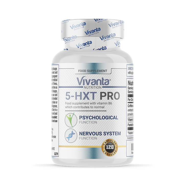 5HXT Pro 200mg - 5-HTP Supplement with Vitamin B6 - 120 Vegan Capsules
