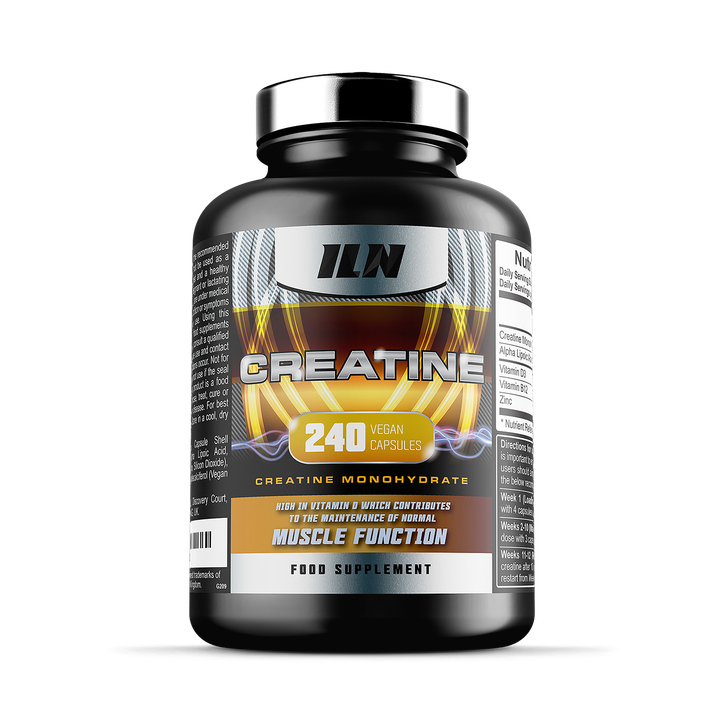 Creatine Capsules - 5,200mg Creatine Monohydrate per Serving Plus ALA - 240 Vegan Capsules