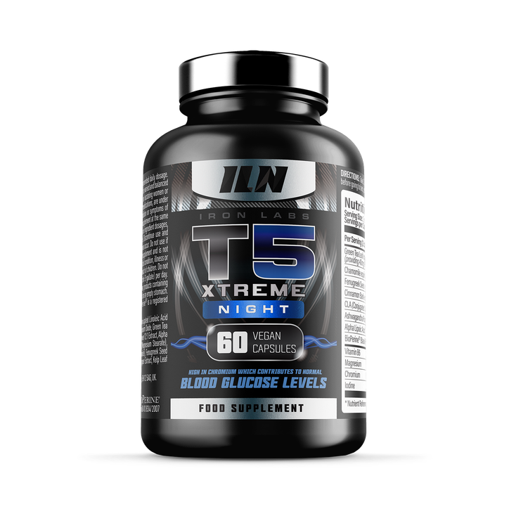 Iron Labs T5 Xtreme Night - Fat Metabolism for Men & Women - 60 Vegan Capsules