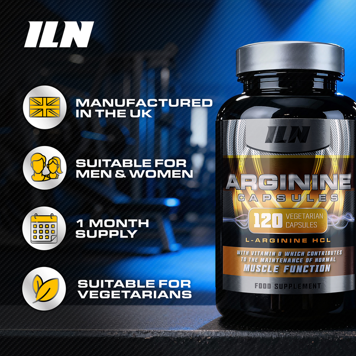 L Arginine Capsules - 2,600mg per Serving with Added Glutamine - 120  Vegetarian Capsules