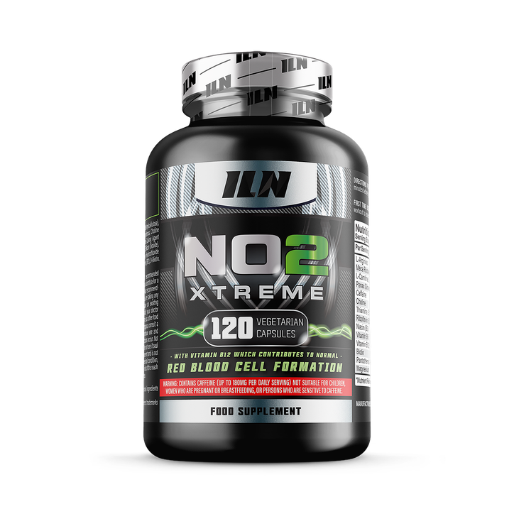 NO2 Xtreme - Nitric Oxide Booster Pre Workout - 120 Vegetarian Capsules - 120 Capsules