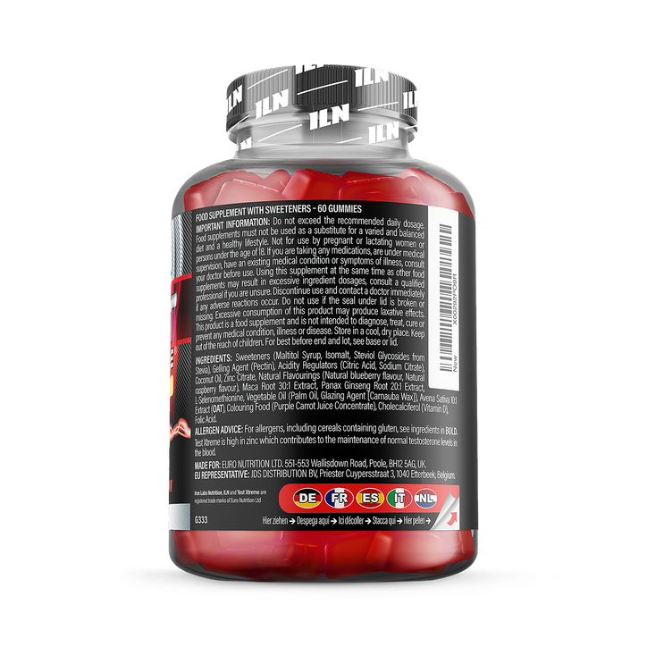 Test Xtreme Gummies - Testosterone Supplements for Men - 60 Vegan Gummies (Berry Flavour) image 3