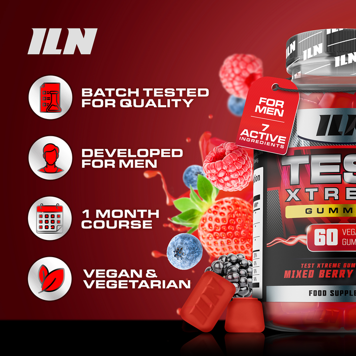 Test Xtreme Gummies - Testosterone Supplements for Men - 60 Vegan Gummies (Berry Flavour) image 6