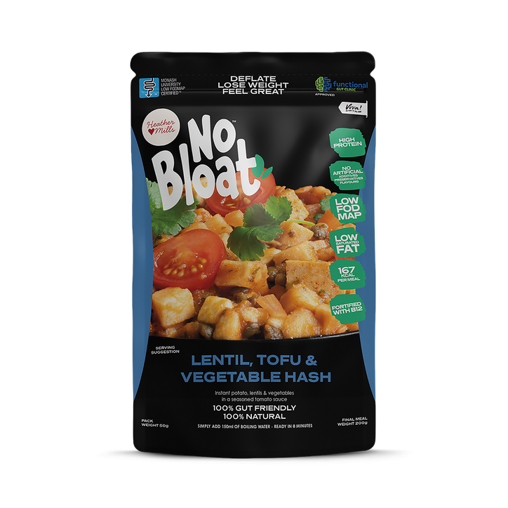 No Bloat Lentil, Tofu & Vegetable Hash 4 x 50g Pouches