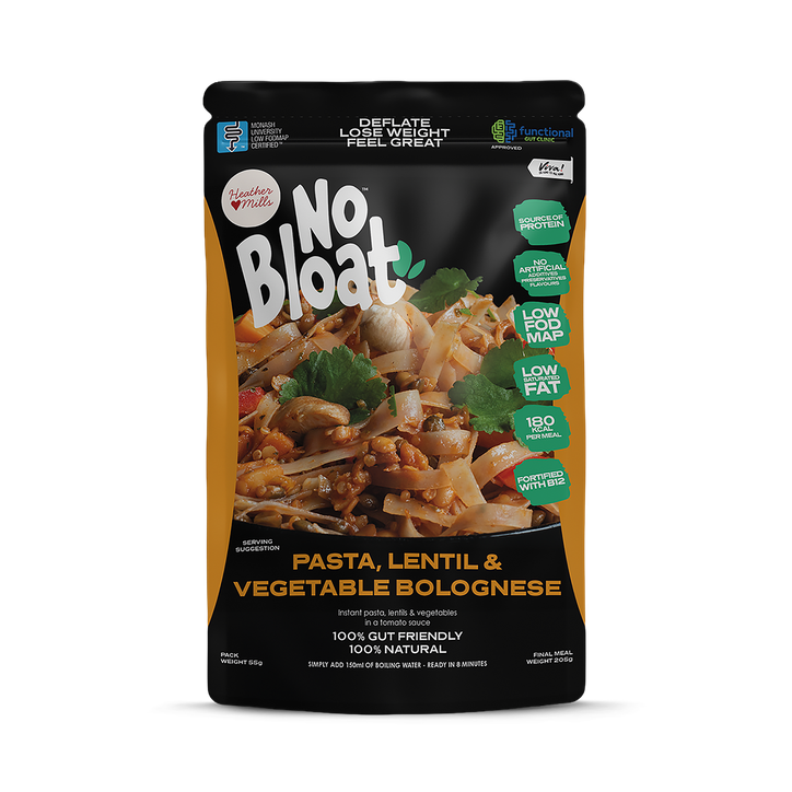 No Bloat Pasta, Lentil & Vegetable Bolognese 4 x 50g Pouches
