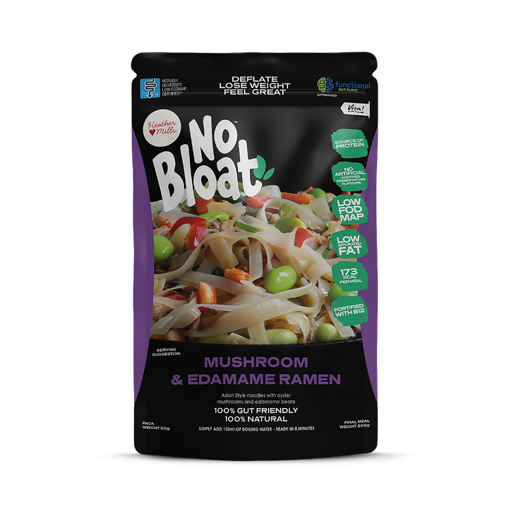 No Bloat Mushroom & Edamame Ramen 4 x 50g Pouches