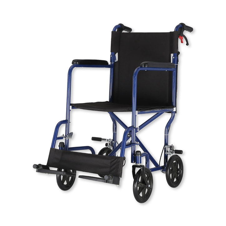 GO01976A(2)BEJ - Manual wheelchair powder coated steel transitchair