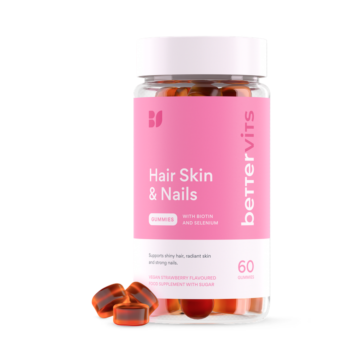Bettervits Hair Skin And Nails Gummies With Biotin And Selenium 60s