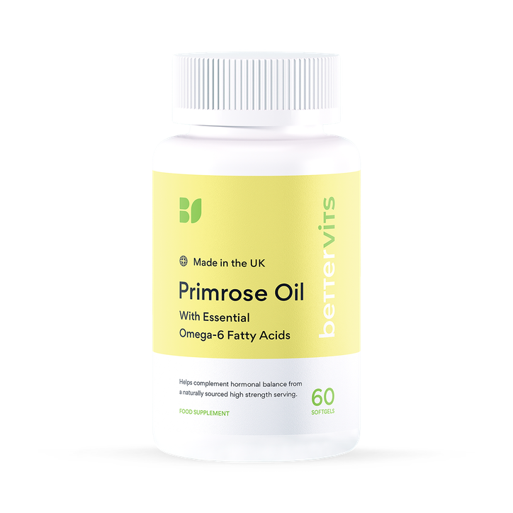 Bettervits Primrose Oil with Essential Omega-6 Fatty Acids 60 Softgels