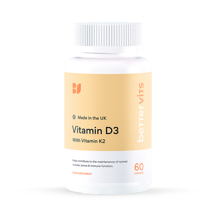 Bettervits Vitamin D3 with Vitamin K2 60 Capsules