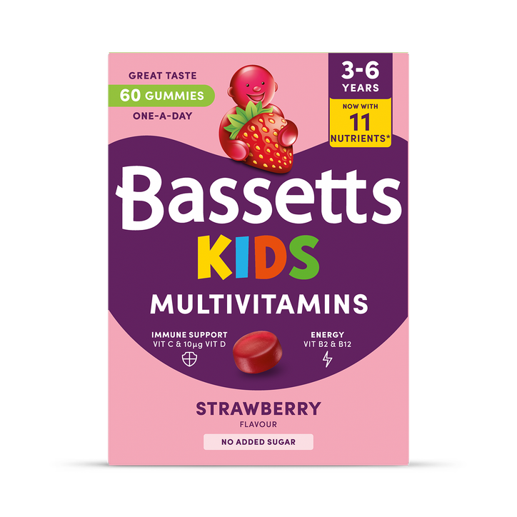 Bassetts Kids Multivitamins 3-6 Strawberry 60 Gummies