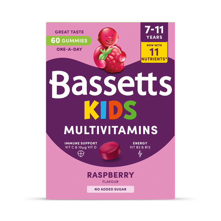 Bassetts Kids Multivitamins 7-11 Raspberry 60 Gummies