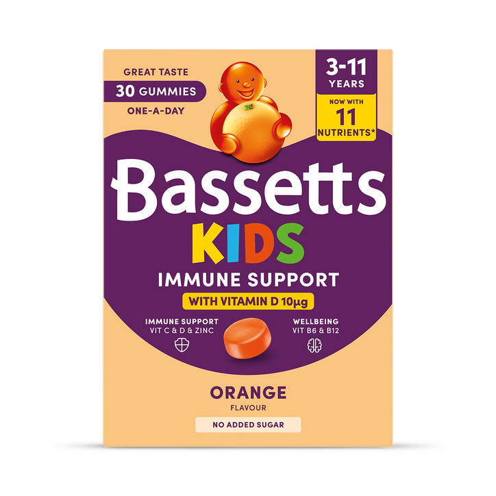 Bassetts Kids Immune Support 3-11 Orange 30 Gummies