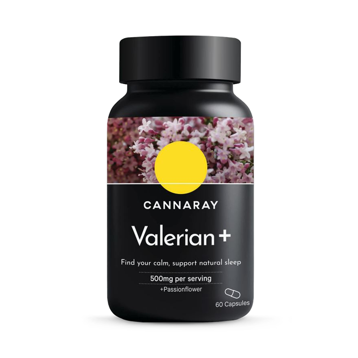 Cannaray Valerian+ Passion Flower 500 mg Capsules - 60 Capsules