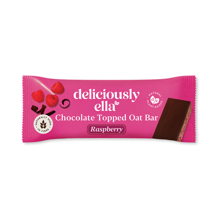 Deliciously Ella Choc Topped Oat Bar Raspberry 50g