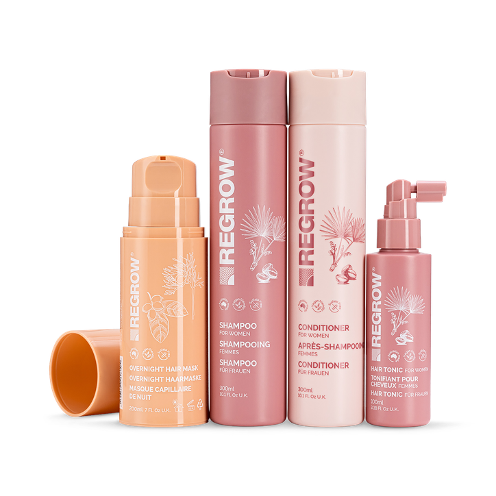 Regrow Women's Bundle Shampoo +Conditioner +Tonic +Mask (Scalp Massage Brush FREE)