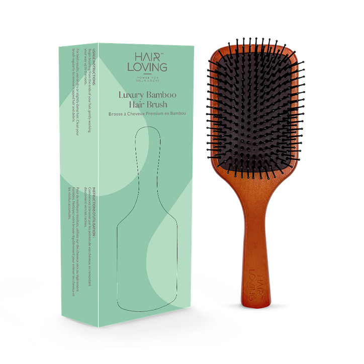 Hair Loving Wooden Paddle Brush – Anti-Breakage Detangling & Gentle Scalp Massage for All Hair Types