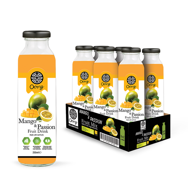 OORG Natural Mango & Passionfruit Juice 250ml X 6