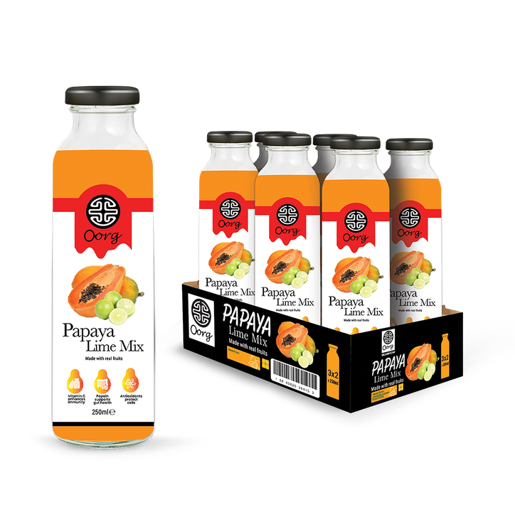 OORG Natural Papaya Fruit Juice 250ml X 6