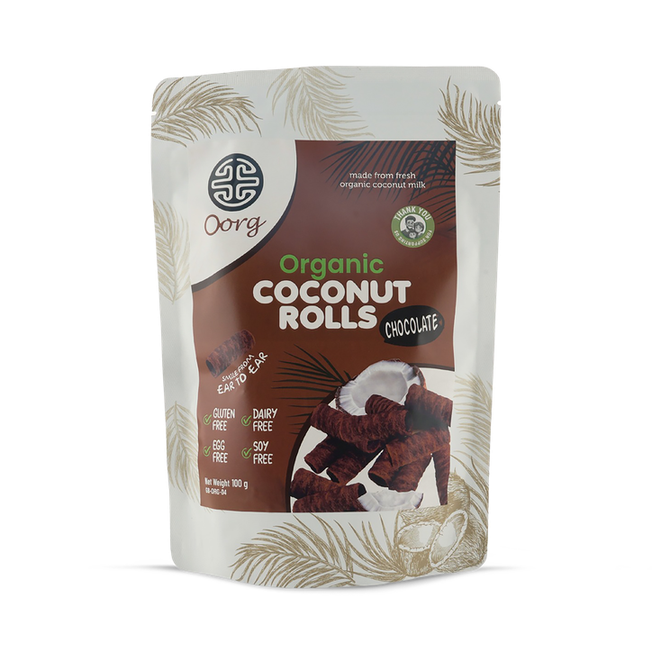 Organic Coconut Rolls - Chocolate