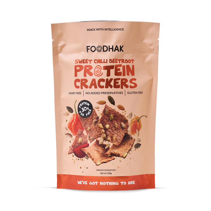 Sweet Chilli Beetroot Protein Crackers
