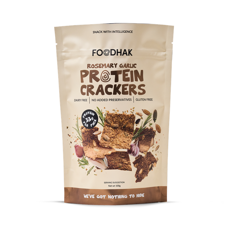 Rosemary Garlic Protein Crackers
