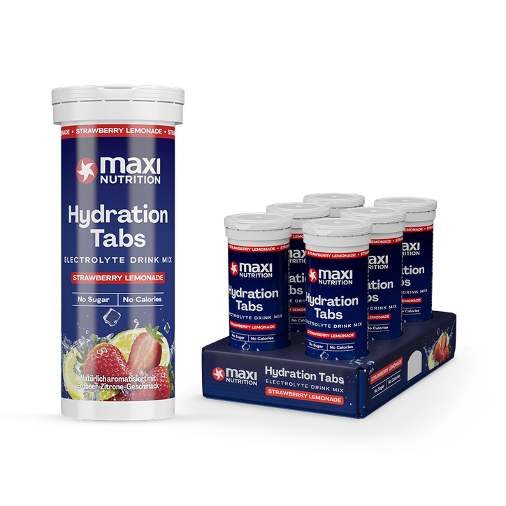 MaxiNutrition Hydration tabs, Strawberry Lemonade, Zero Sugar 6 x 10 Tablets (6 Pack)