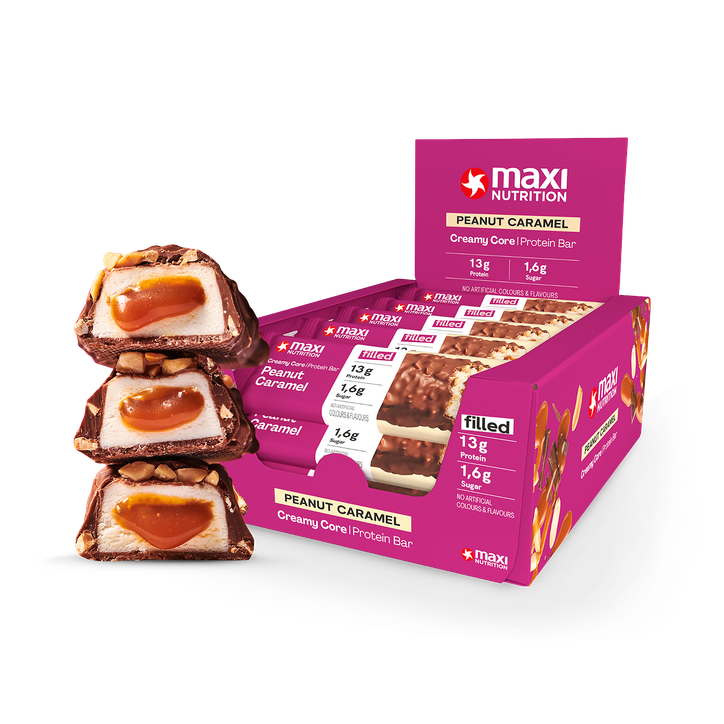 MaxiNutrition Creamy Core Protein Bar - Snack -13g Protein - Peanut Caramel