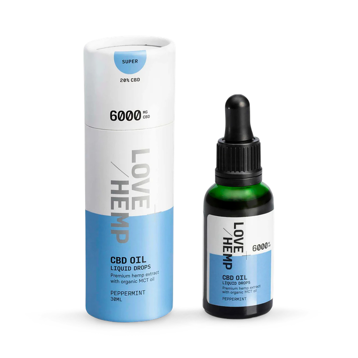 Love Hemp CBD Oil Liquid Drops 6000mg Peppermint 30 ml