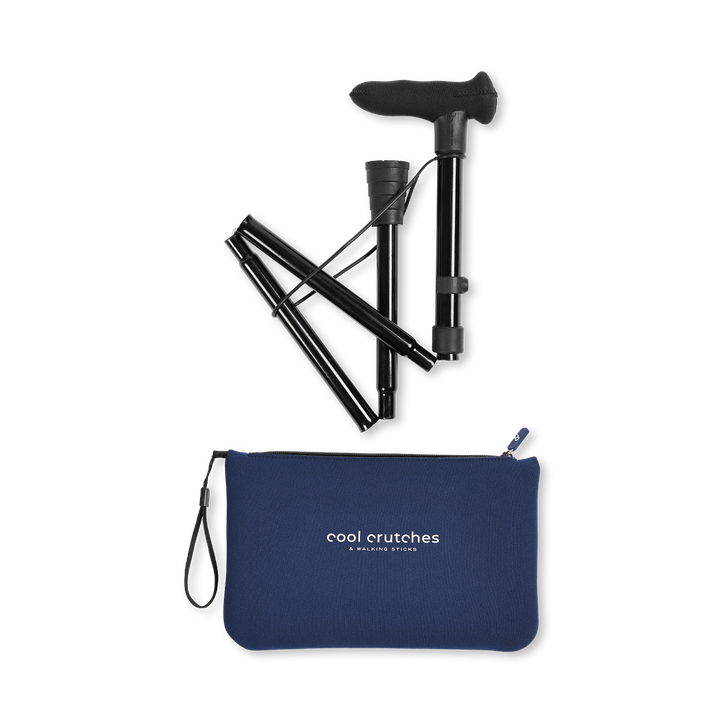 Black Folding Walking Stick