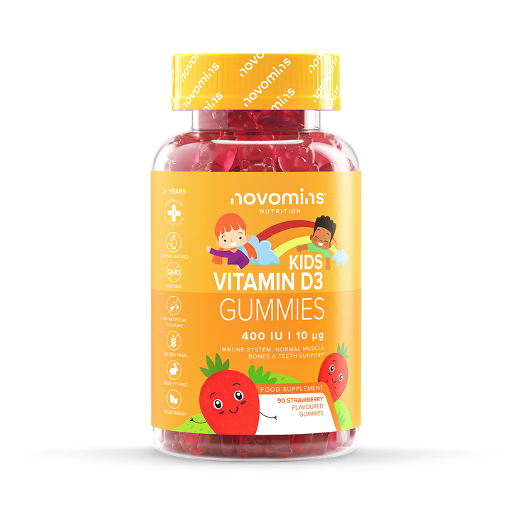 Novomins Kids Vitamin D3 gummies Strawberry 10 µg 90 Gummies