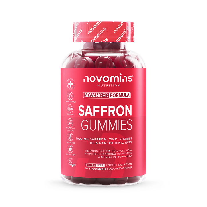 Novomins Saffron Gummies Strawberry 60 Gummies