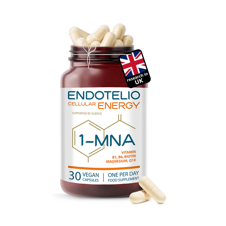 Endotelio 1-MNA Cellular Energy, CoQ10, Magnesium & B Vitamin Complex, 30 Capsules