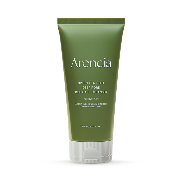 ARENCIA Green Tea + LHA Deep Pore Rice Cake Cleanser 150g