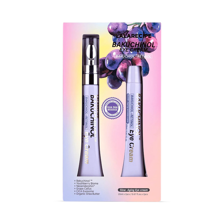LALARECIPE Bakuchinol Eye Cream Duo Pack 20ml + 20ml
