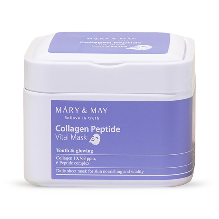 MARY&MAY Collagen Peptide Vital Mask Pack (30 sheets)