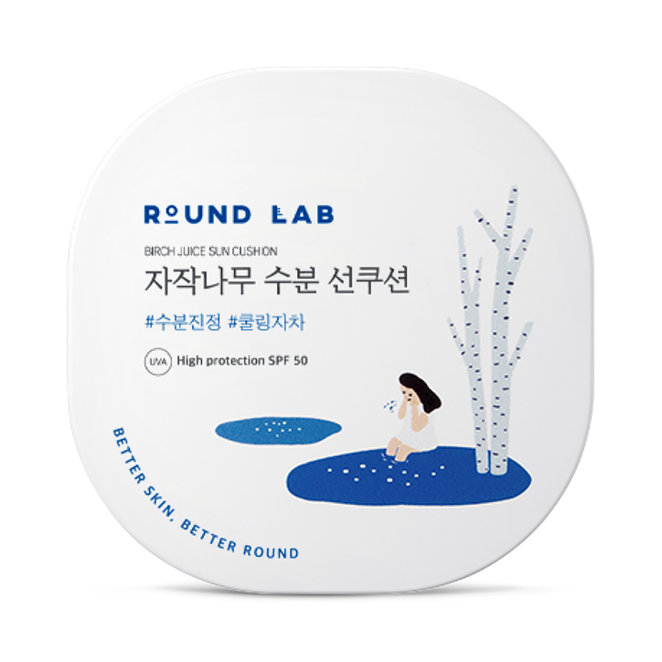 ROUND LAB Birch Juice Moisturising Sun Cushion SPF50+ PA++++ 15g