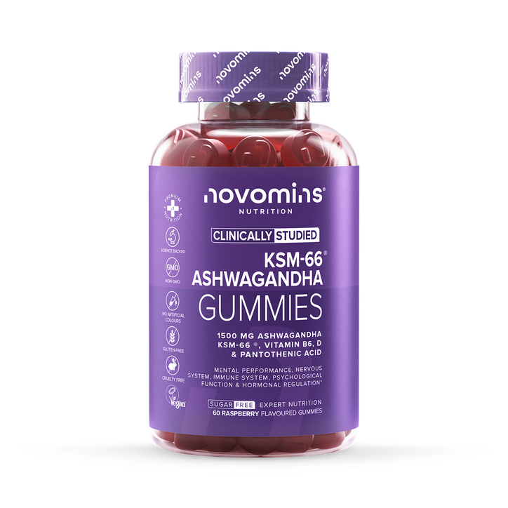 Novomins Ashwagandha Gummies Berry 60 Gummies