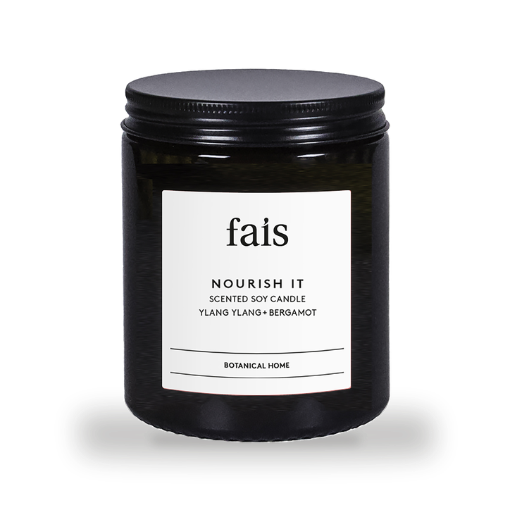 Fais Nourish It Scented Soy Candle with Ylang Ylang & Bergamot – 154g