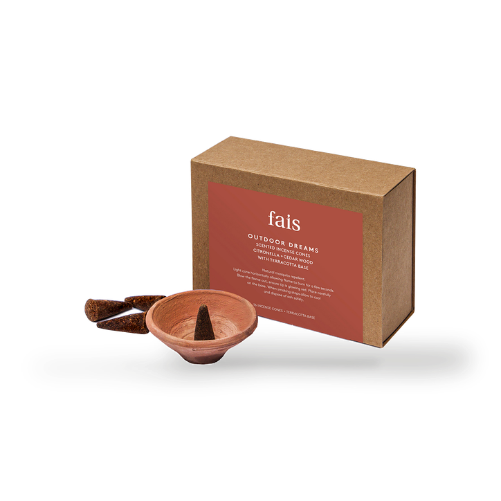 Fais Outdoor Dreams Mosquito Repellent Incense Cones Citronella + Cedar Wood