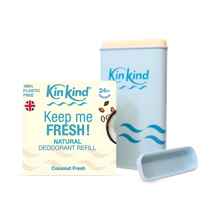 KinKind Keep me FRESH! Coconut Fresh Case & Refill. Refillable Natural Deodorant