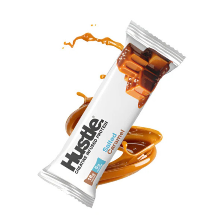 Hustle Salted Caramel Flavour Creatine Infused Protein Bar 75g image 3