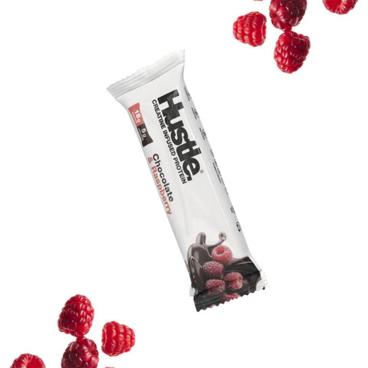Hustle Chocolate Raspberry Flavour Creatine Infused Protein Bar 75g image 4