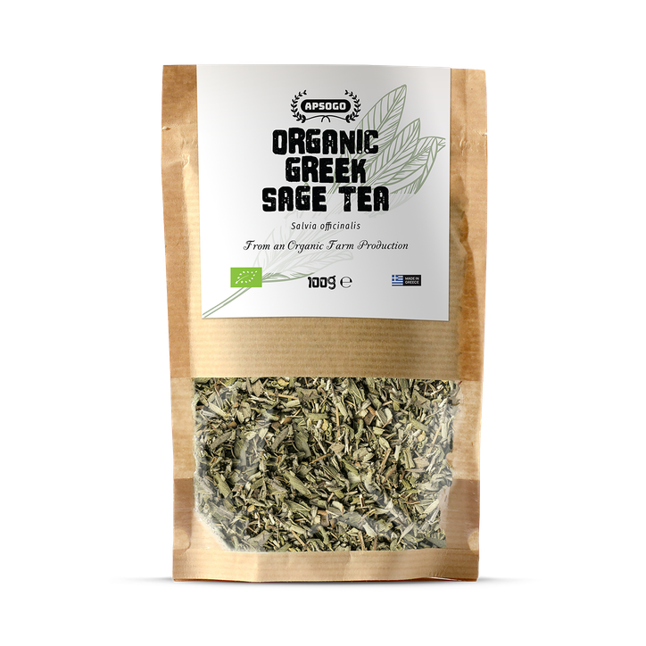 APSOGO Organic Sage Tea Loose Leaf Herbal Tea from Greece - 100g