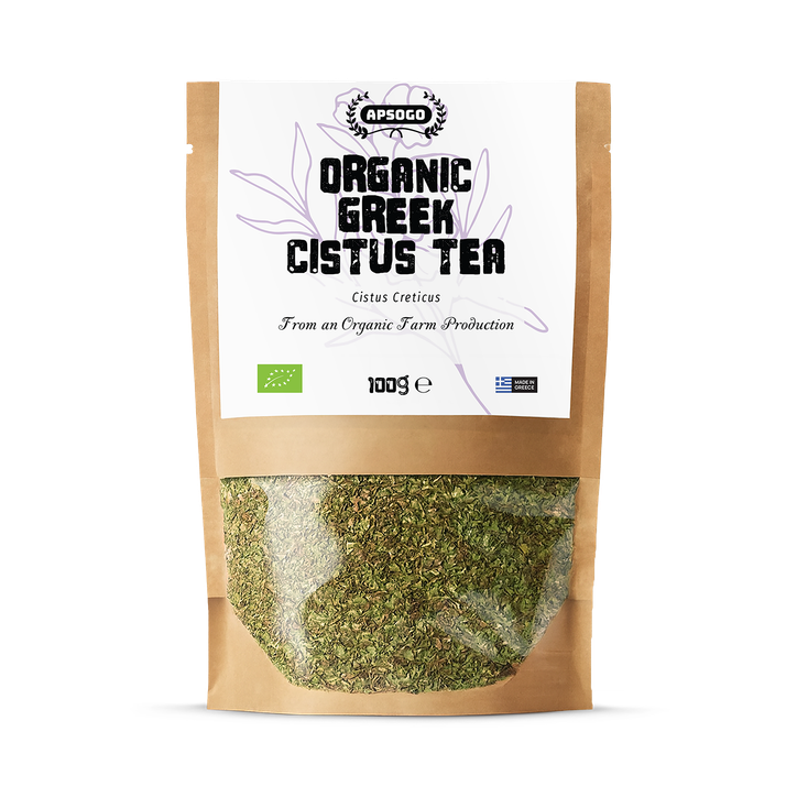APSOGO Organic Cistus Tea Loose Leaf Herbal Tea from Greece - 100g
