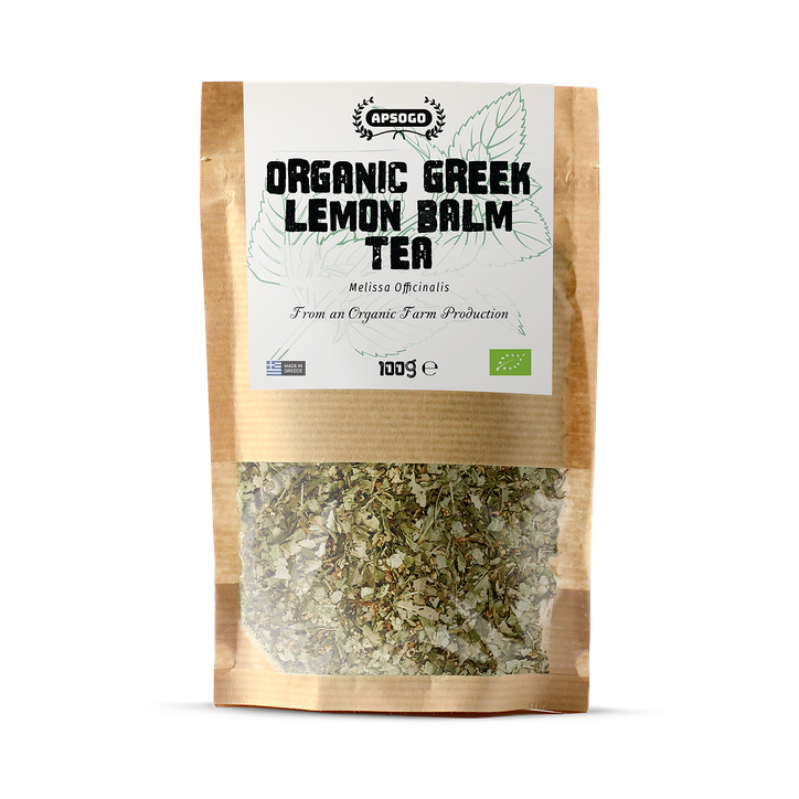APSOGO Organic Lemon Balm Tea Loose Leaf Herbal Tea from Greece - 100g