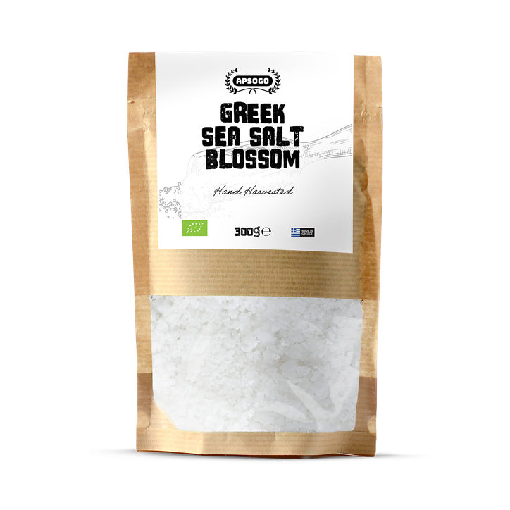 APSOGO Sea Salt Blossom from Greece Hand Harvested & Unrefined - 300g