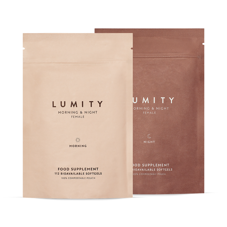 Lumity Female Morning & Night Supplement Refil Pouches - 28 day 224 softgels