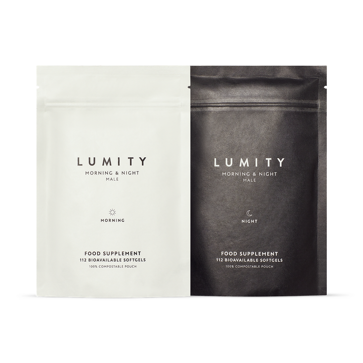 Lumity Male Morning & Night Supplement Refil Pouches - 28 day 224 softgels